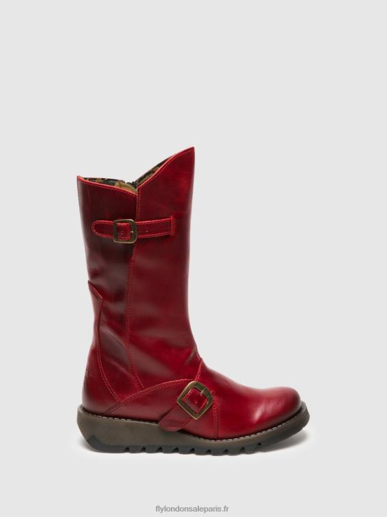 bottes à boucle mes 2 femmes 0N8R345 rouge Fly London