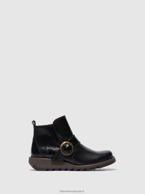 bottes à boucle sias812 femmes 0N8R337 tapis noir Fly London