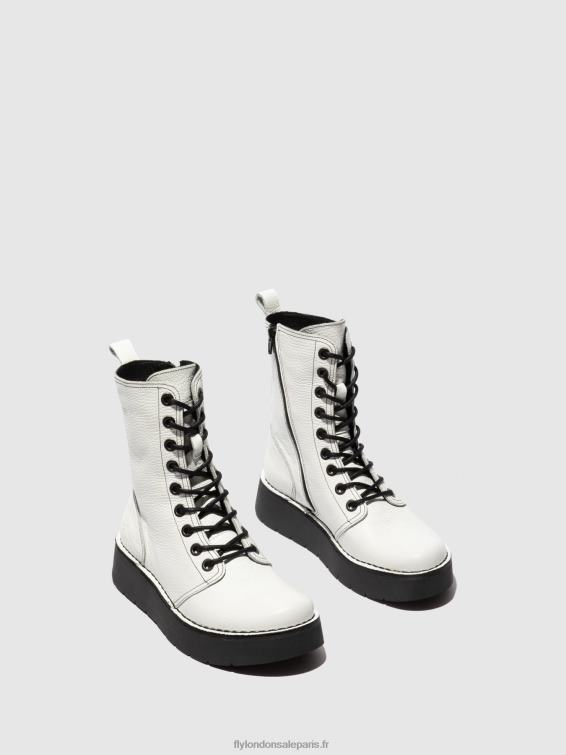 bottes à lacets rami043 femmes 0N8R321 rio blanc (noir st) Fly London