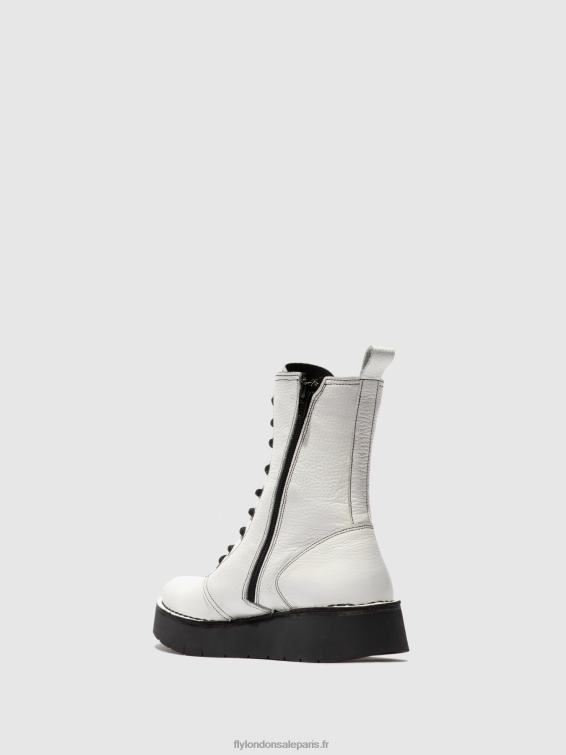 bottes à lacets rami043 femmes 0N8R321 rio blanc (noir st) Fly London