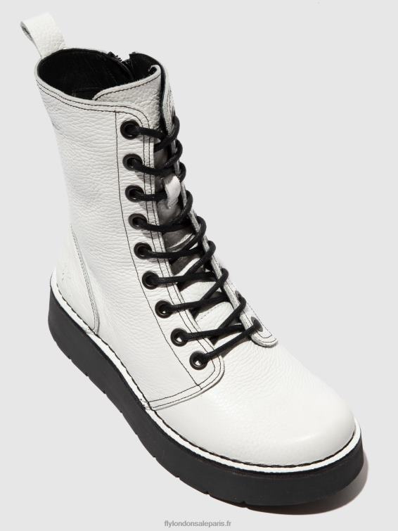 bottes à lacets rami043 femmes 0N8R321 rio blanc (noir st) Fly London