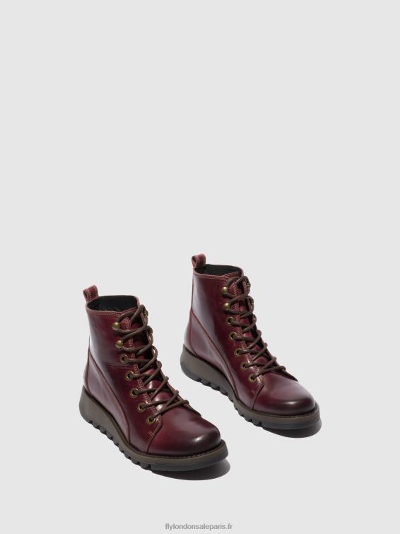 bottes à lacets sore813 femmes 0N8R328 tapis violet Fly London