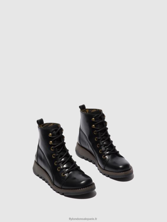 bottes à lacets sore813 femmes 0N8R330 tapis noir Fly London