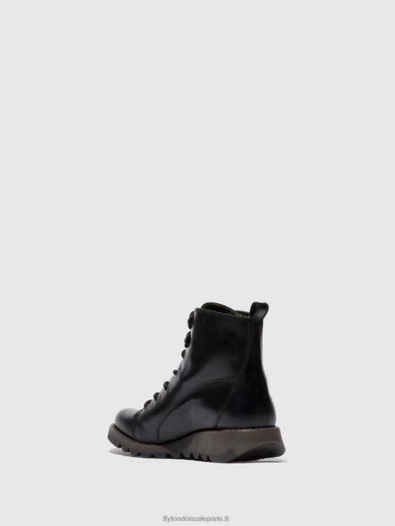 bottes à lacets sore813 femmes 0N8R330 tapis noir Fly London