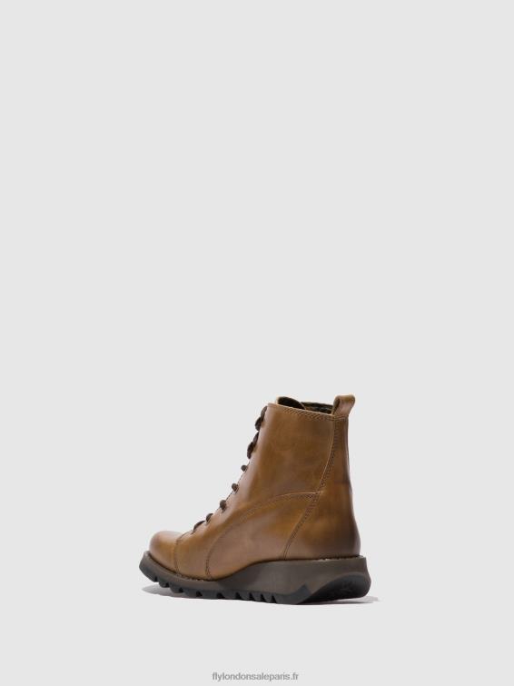 bottes à lacets sore813 femmes 0N8R331 tapis chameau Fly London