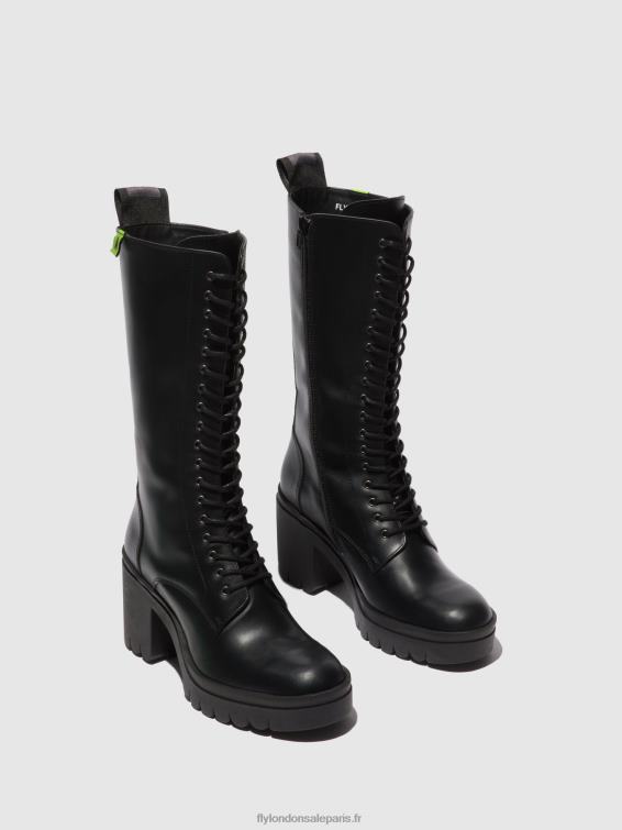 bottes à lacets taly884 femmes 0N8R314 tunder black (semelle noire) Fly London