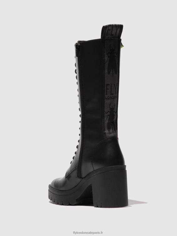 bottes à lacets taly884 femmes 0N8R314 tunder black (semelle noire) Fly London