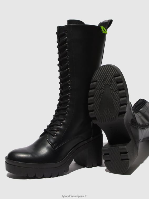 bottes à lacets taly884 femmes 0N8R314 tunder black (semelle noire) Fly London