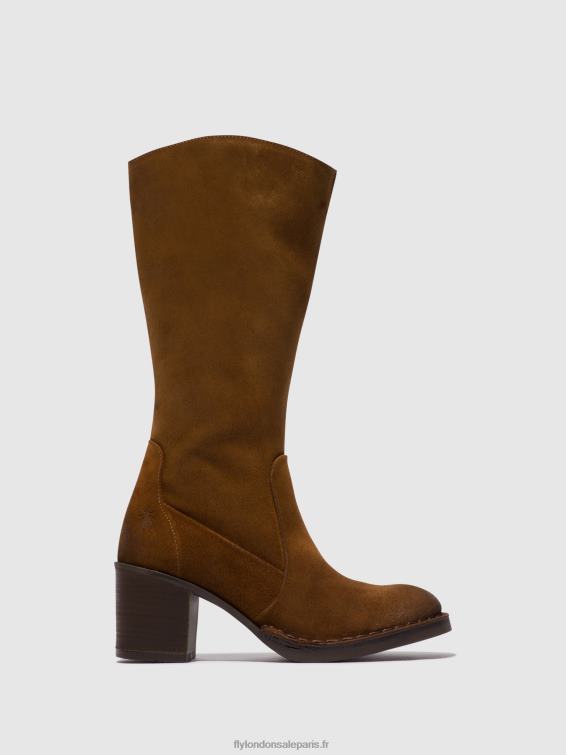 bottes zippées balo096 femmes 0N8R305 chameau Fly London