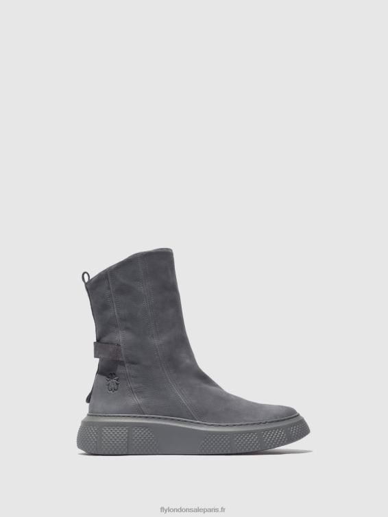 bottes zippées esen485 femmes 0N8R323 sorano bleu gris Fly London