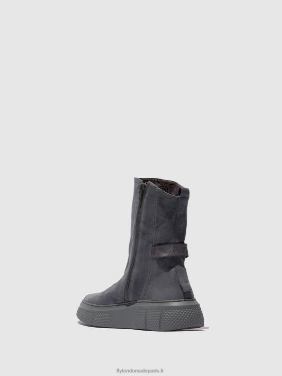 bottes zippées esen485 femmes 0N8R323 sorano bleu gris Fly London