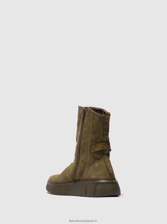 bottes zippées esen485 femmes 0N8R324 armée sorano Fly London