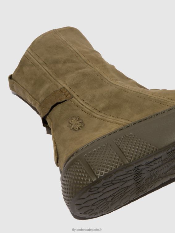 bottes zippées esen485 femmes 0N8R324 armée sorano Fly London