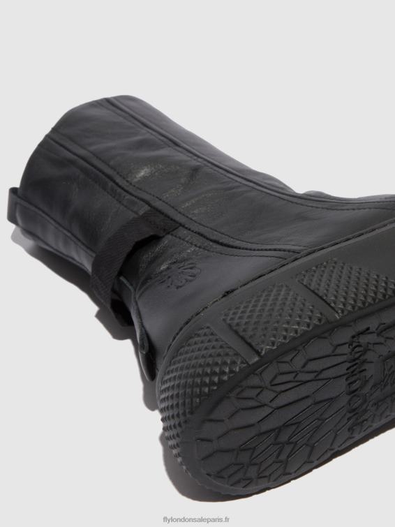 bottes zippées esen485 femmes 0N8R325 Dublin noir (semelle noire) Fly London