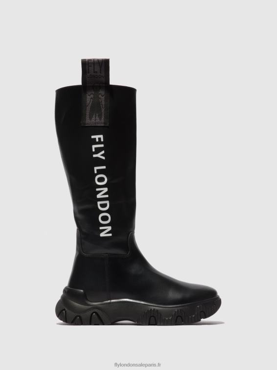 bottes zippées febe886 femmes 0N8R312 tonnerre noir Fly London