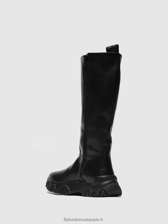 bottes zippées febe886 femmes 0N8R312 tonnerre noir Fly London