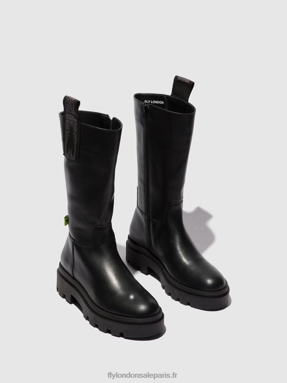bottes zippées jalo882 femmes 0N8R310 naomi noir Fly London