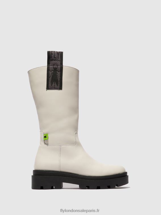 bottes zippées jalo882 femmes 0N8R311 naomi blanc cassé Fly London