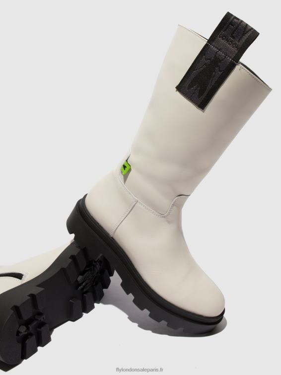 bottes zippées jalo882 femmes 0N8R311 naomi blanc cassé Fly London