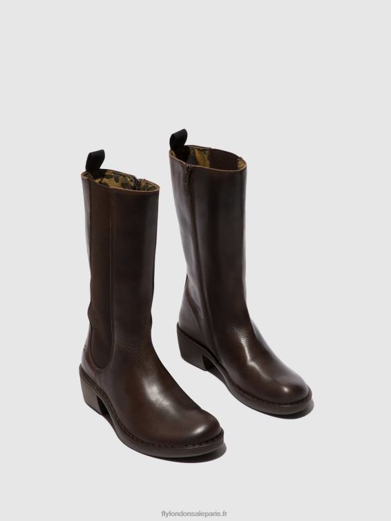 bottes zippées mada081 femmes 0N8R303 ns. brun Fly London