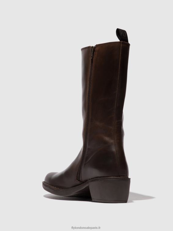 bottes zippées mada081 femmes 0N8R303 ns. brun Fly London