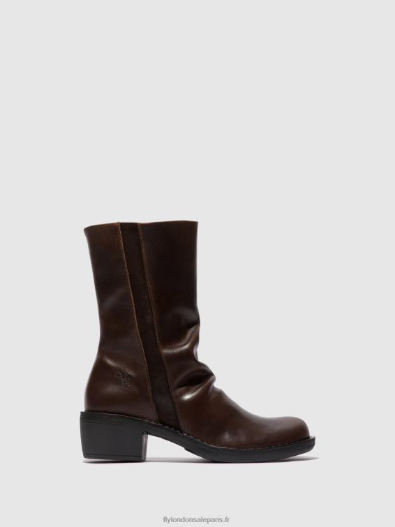 bottes zippées mecy092 femmes 0N8R301 brun foncé/expresso Fly London
