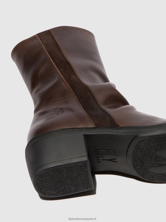 bottes zippées mecy092 femmes 0N8R301 brun foncé/expresso Fly London