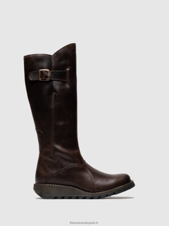bottes zippées mol 2 dk femmes 0N8R342 brun Fly London