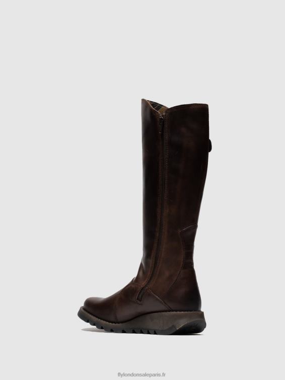 bottes zippées mol 2 dk femmes 0N8R342 brun Fly London