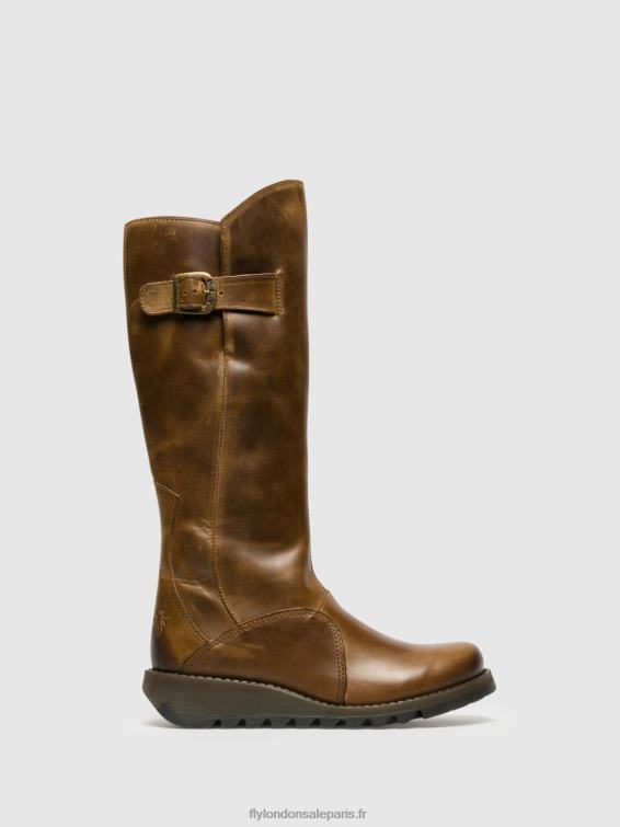 bottes zippées mol 2 femmes 0N8R352 chameau Fly London