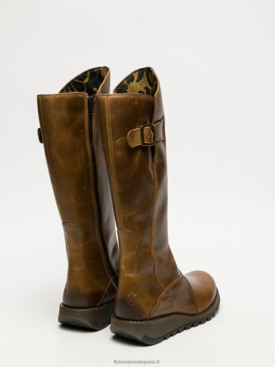 bottes zippées mol 2 femmes 0N8R352 chameau Fly London