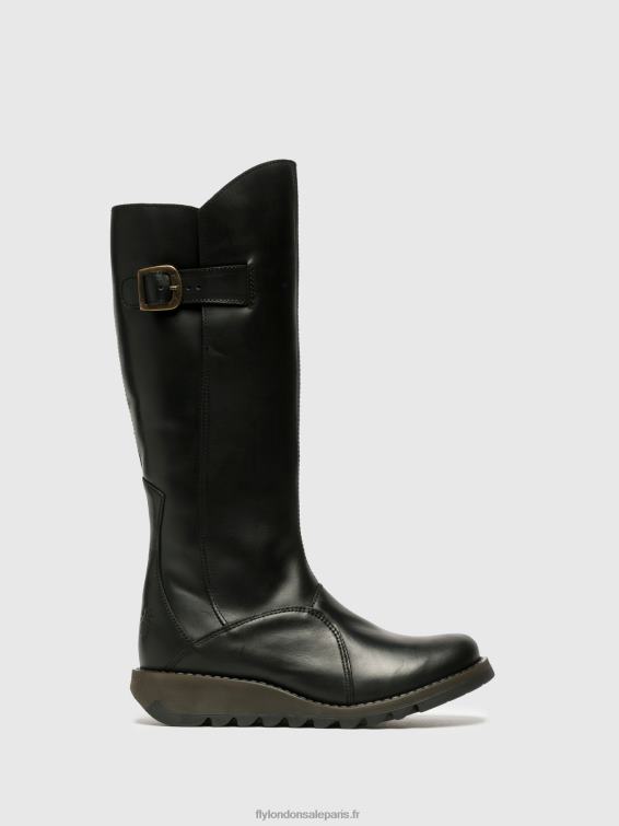 bottes zippées mol 2 femmes 0N8R353 noir Fly London