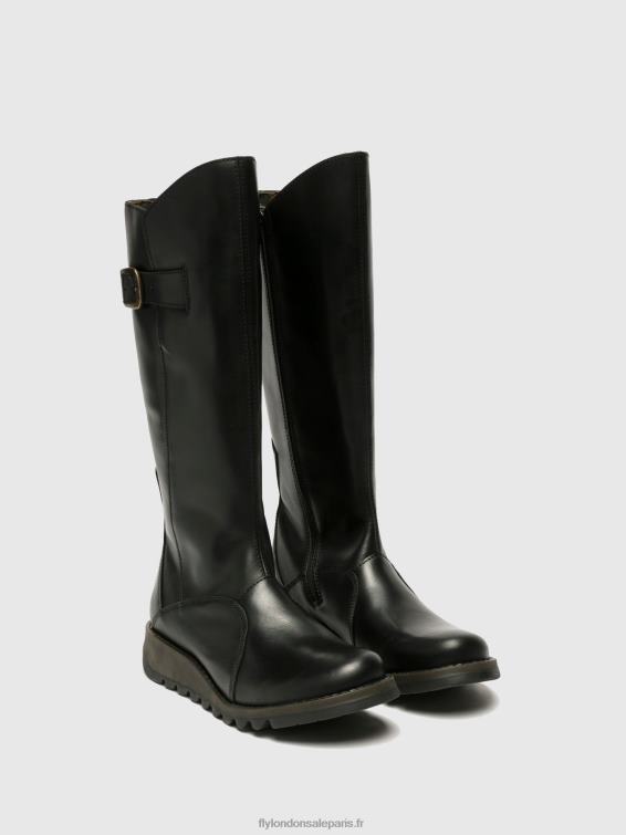 bottes zippées mol 2 femmes 0N8R353 noir Fly London