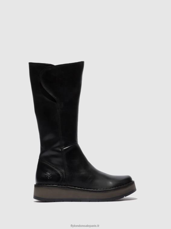 bottes zippées rhea042 femmes 0N8R339 tapis noir Fly London