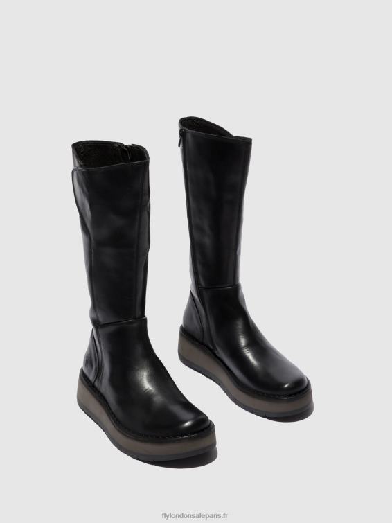 bottes zippées rhea042 femmes 0N8R339 tapis noir Fly London