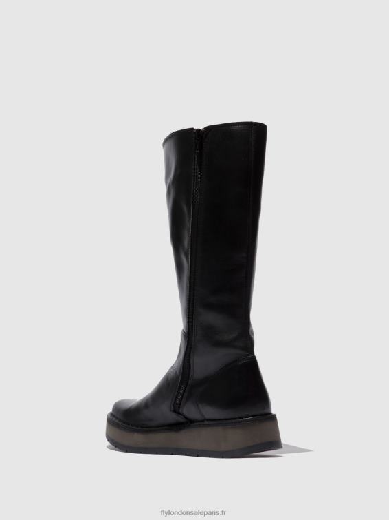 bottes zippées rhea042 femmes 0N8R339 tapis noir Fly London