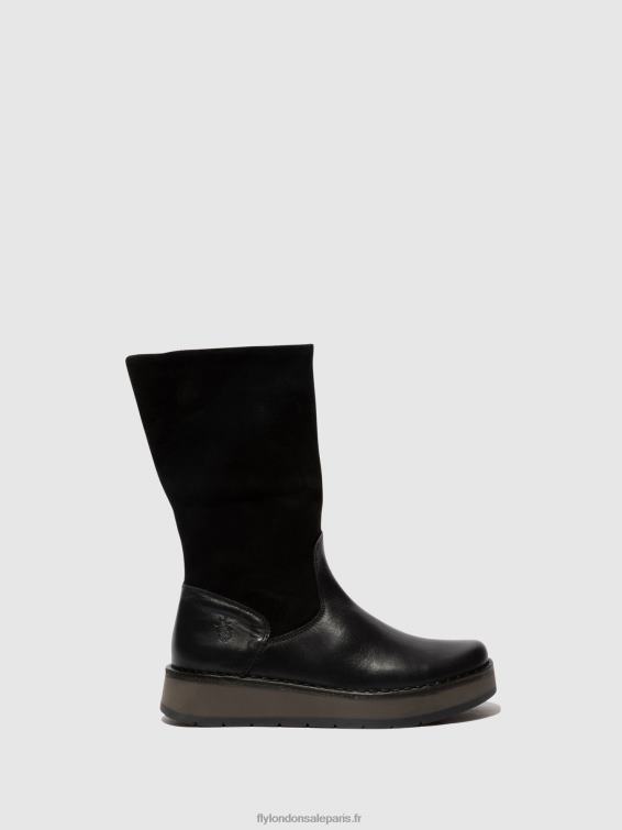 bottes zippées rula083 femmes 0N8R297 vert noir) Fly London
