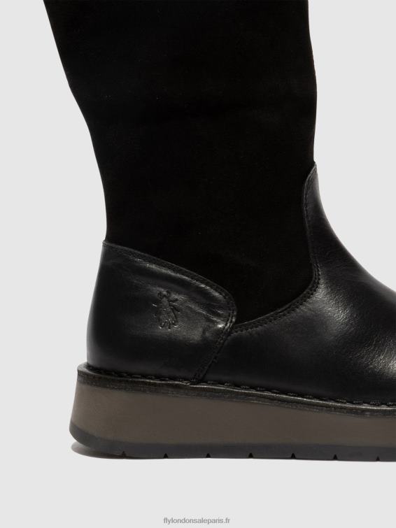 bottes zippées rula083 femmes 0N8R297 vert noir) Fly London