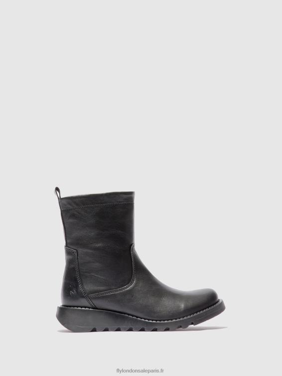 bottes zippées sauk794 femmes 0N8R317 velours noir (noir) Fly London