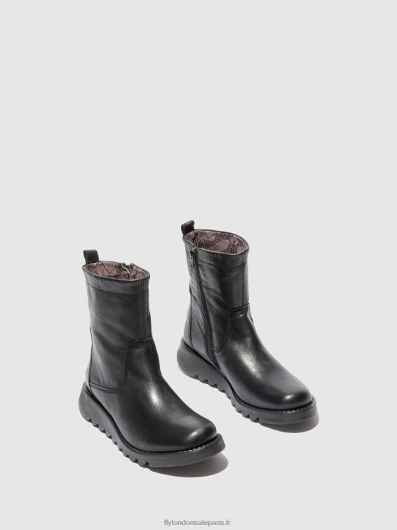 bottes zippées sauk794 femmes 0N8R317 velours noir (noir) Fly London