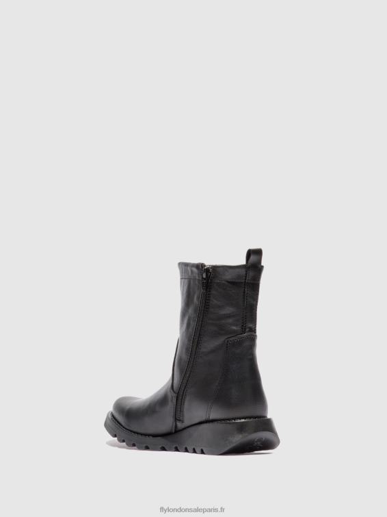bottes zippées sauk794 femmes 0N8R317 velours noir (noir) Fly London