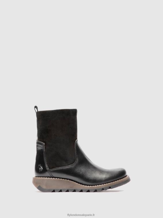 bottes zippées sauk794 femmes 0N8R319 tapis/suède noir Fly London