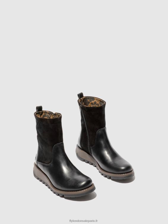 bottes zippées sauk794 femmes 0N8R319 tapis/suède noir Fly London