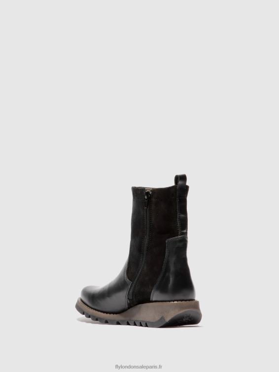 bottes zippées sauk794 femmes 0N8R319 tapis/suède noir Fly London