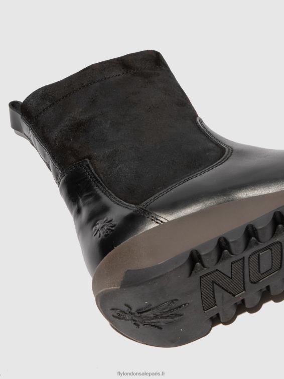 bottes zippées sauk794 femmes 0N8R319 tapis/suède noir Fly London
