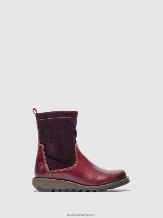 bottes zippées sauk794 femmes 0N8R322 tapis/daim violet Fly London