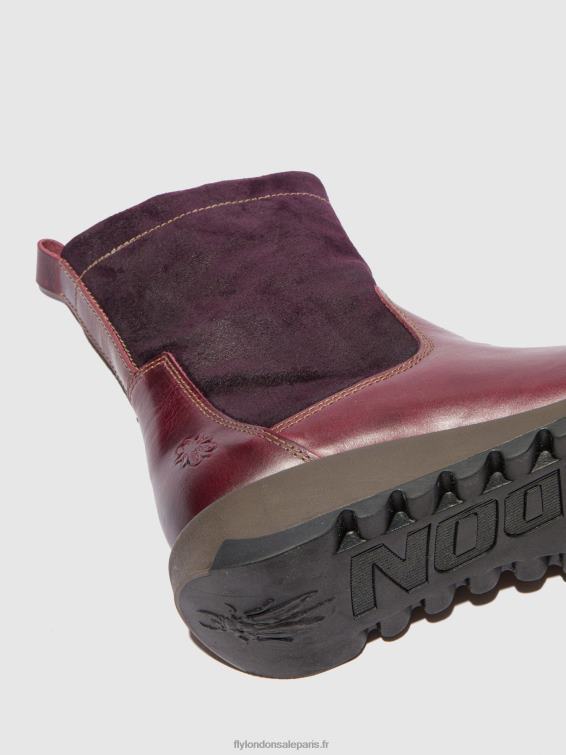 bottes zippées sauk794 femmes 0N8R322 tapis/daim violet Fly London