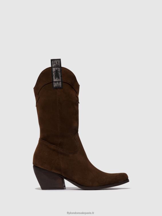 bottes zippées teke906 femmes 0N8R293 chocolat Fly London