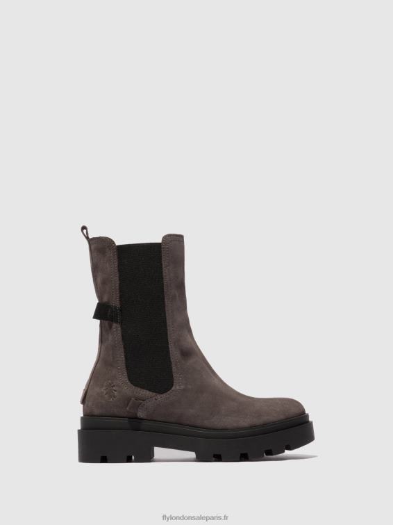 bottes chelsea judy819 femmes 0N8R333 gris daim Fly London