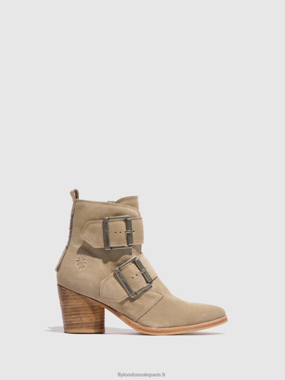 bottines à boucle aria827 femmes 0N8R240 crème suède Fly London
